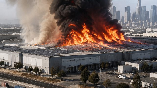 Fire at Solar-Powered Warehouse Raises Air Quality Concerns in LA | bocoran rtp slot harmonibet, ali