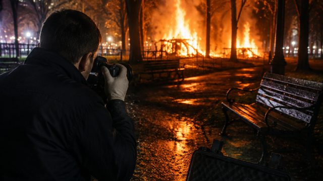 Investigation Underway After Late-Night Blaze in Downtown Park